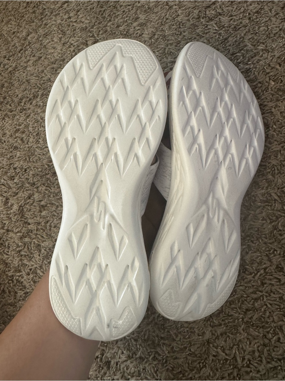 Skechers Navy, White & Red Crossband Slide Sandals - Picture 6 of 6